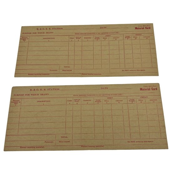 B & O Railroad Material Cards Qty 5 Baltimore and Ohio Train Collectible 1950s - Picture 2 of 6